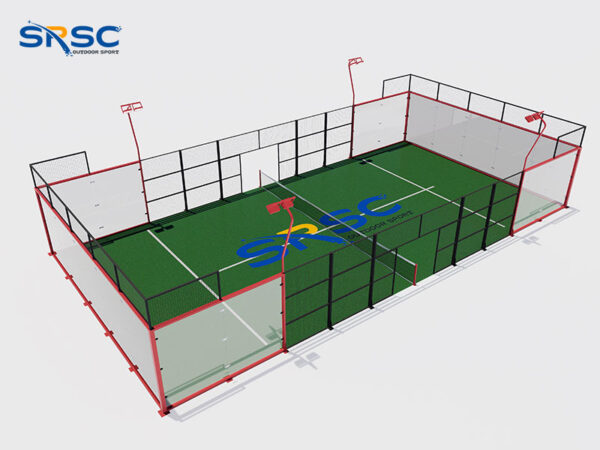 Red Panoramic Padel Court