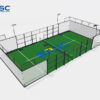 Black Super Panoramic Padel Court