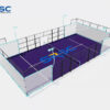 Blue Super Panoramic Padel Court
