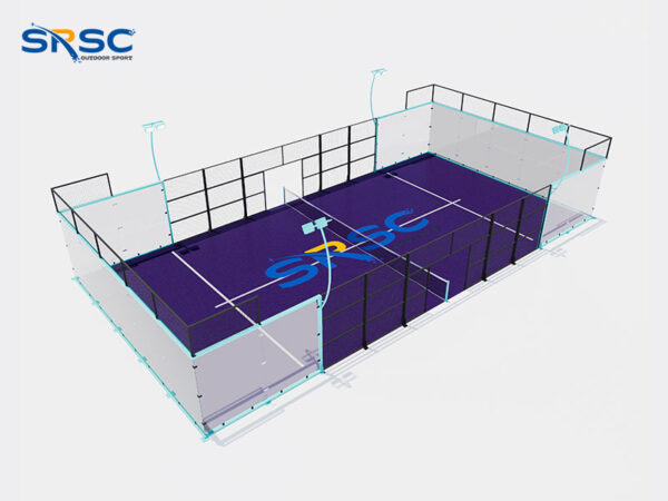 Blue Super Panoramic Padel Court
