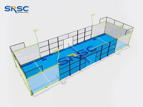 Green Single Padel Court