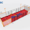 Orange Single Padel Court