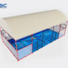 Red Roofed Outdoor Padel Court