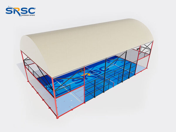 Red Roofed Outdoor Padel Court