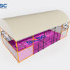 Orange Roofed Outdoor Padel Court