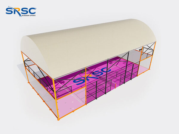 Orange Roofed Outdoor Padel Court