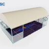 Blue Roofed Outdoor Padel Court