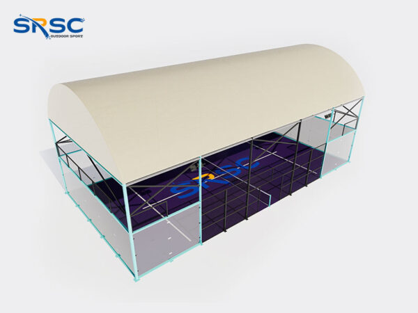Blue Roofed Outdoor Padel Court