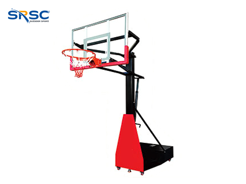 Höhenverstellbarer Basketballkorb mit manueller Kurbel