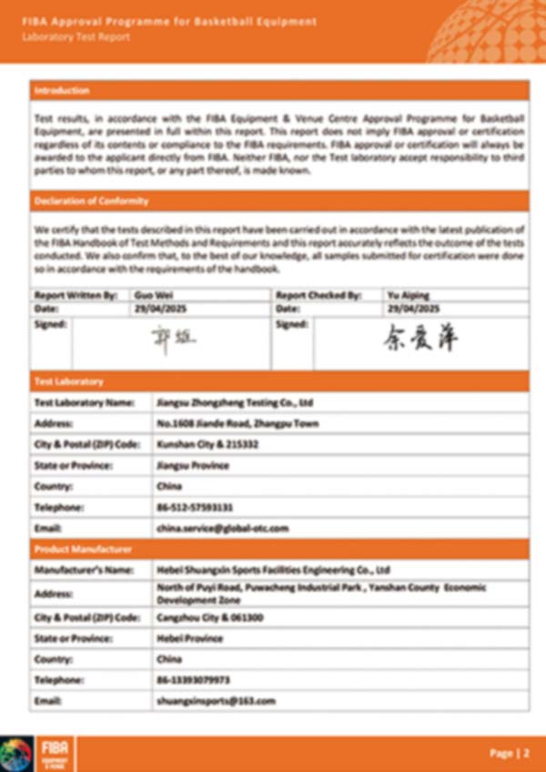 FlBA Approval Programme for Basketball Equipment
